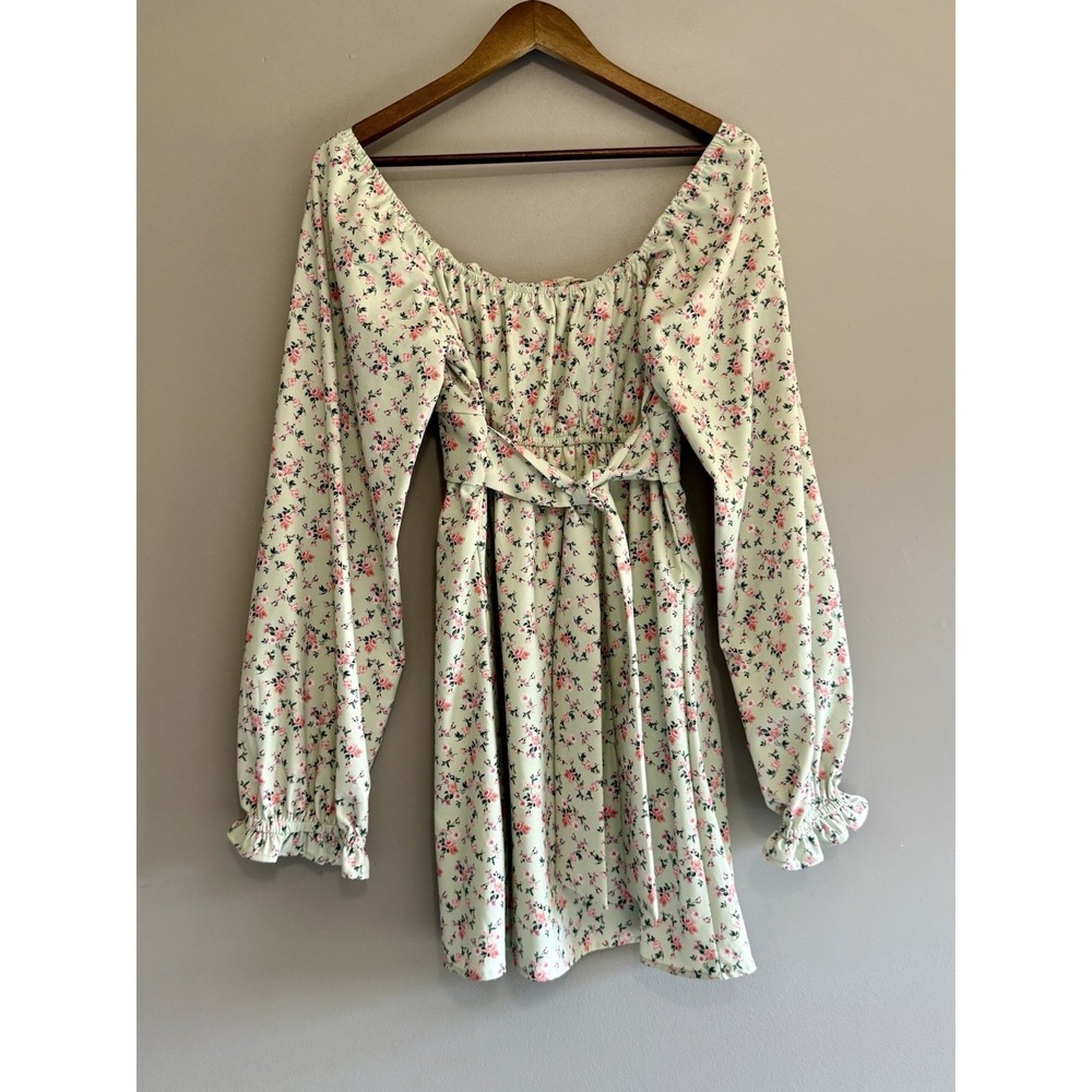 Altar'd‎ State Floral Dress Puff Sleeve Cottage Western Ruffled Cuff Short Large - Picture 3 of 16